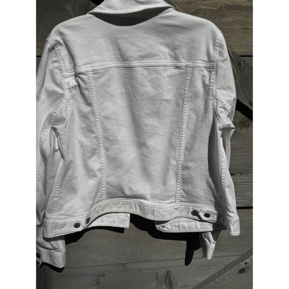Talbots Womens White Denim Jacket XL - Picture 6 of 7